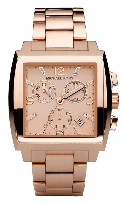 oversized square faced michael kors watch|michael kors oversized boyfriend watch.